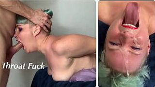 Падчерица учится делать экстремальный трах в глотку его хуем - порно видео