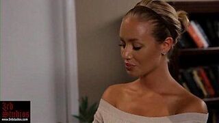 Грудастая учительница Николь Энистон соблазняет своего ученика на его член и сперму - порно видео