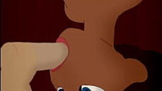 Хентай трахает в лицо девушку, подвешенную вверх ногами - порно видео