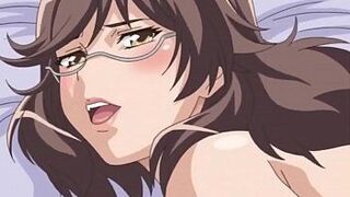 Нежная аниме-дочка делает дрочку сиськами с камшотом - порно видео